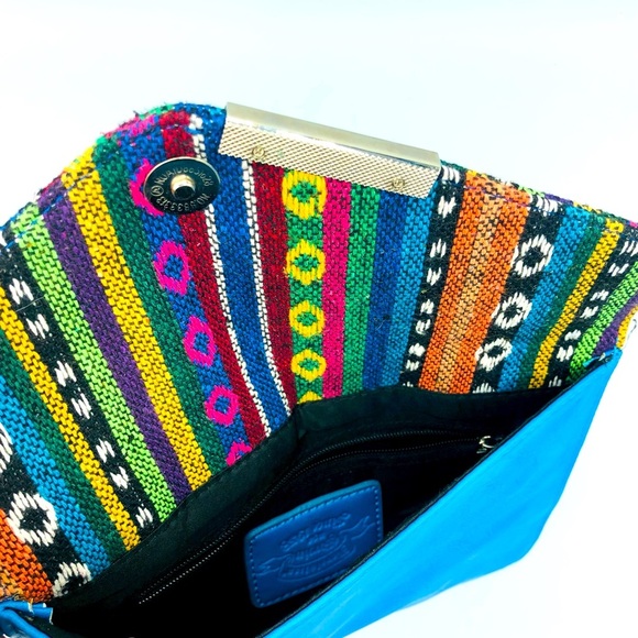 Beautiful Fabric and Leather Clutch by Revolution by Edwin - Picture 6 of 7